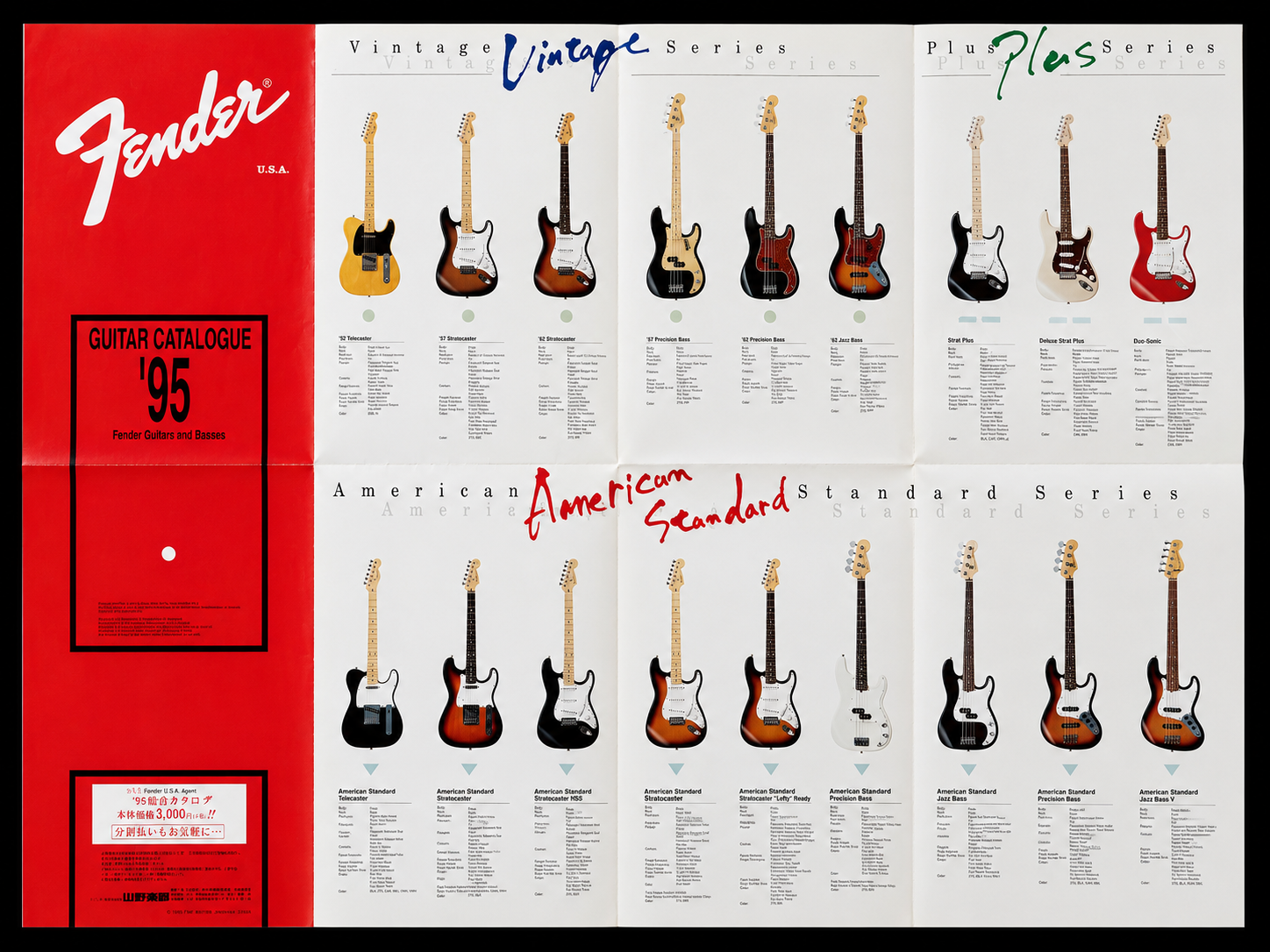 1995 Fender USA Guitar Catalogue guitar catalogue cover