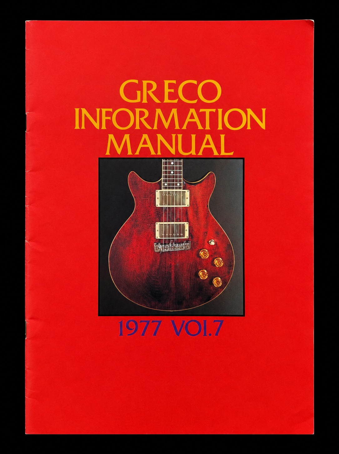 Greco 1977 catalogue volume 7 guitar catalogue cover
